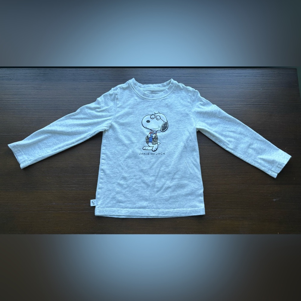 Janie and Jack, Peanuts Snoopy, Long-Sleeve Shirt, Size 4